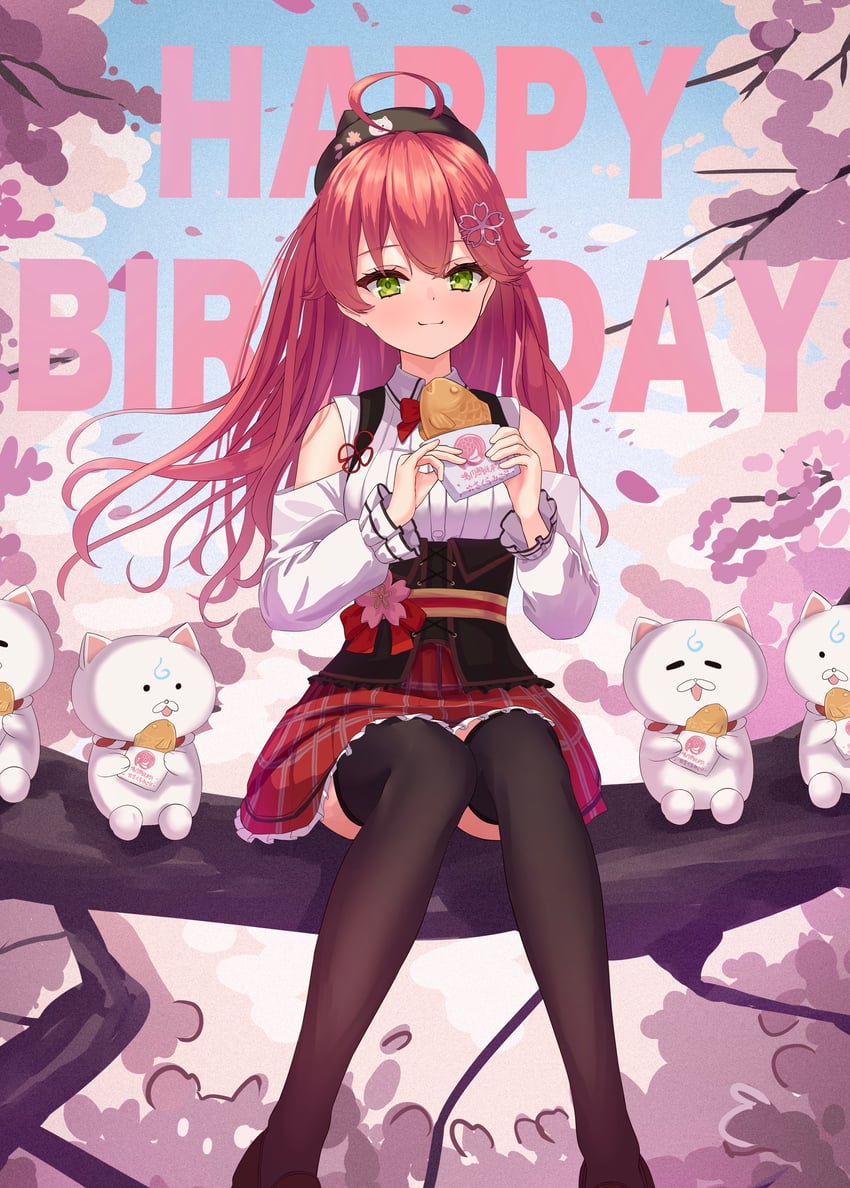 sakura miko and 35p (hololive) drawn by asakura_(asa_t77)