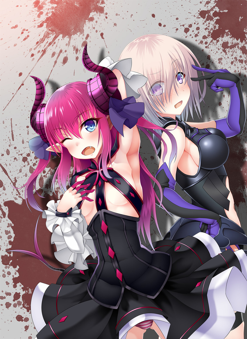 mash kyrielight and elizabeth bathory (fate and 1 more) drawn by hinata_kokage