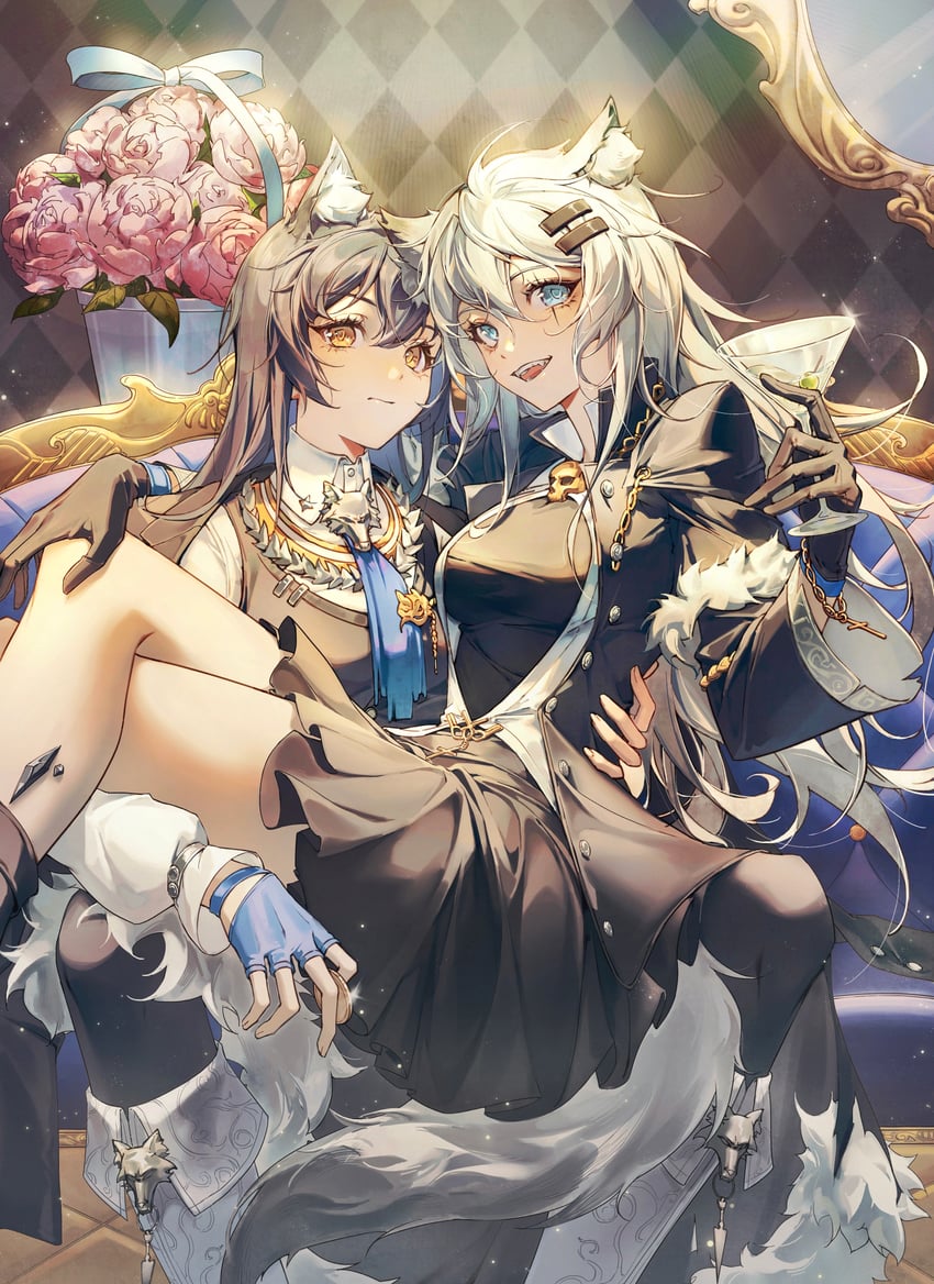 texas, lappland, and texas the omertosa (arknights) drawn by yianweian