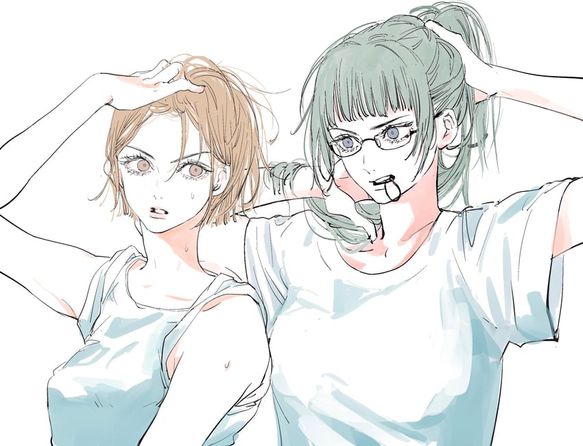 kugisaki nobara and zen'in maki (jujutsu kaisen) drawn by needbee_r