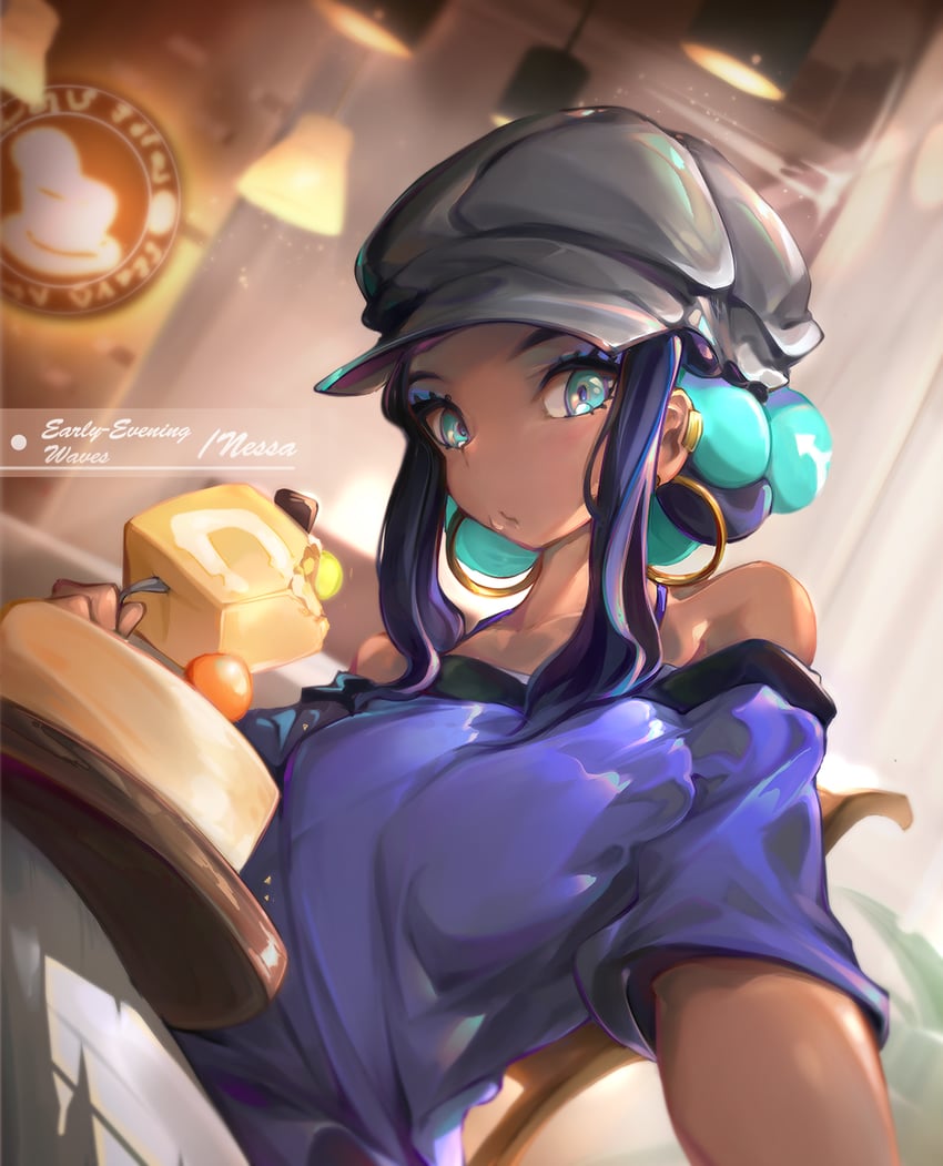 nessa (pokemon and 2 more) drawn by renze_l
