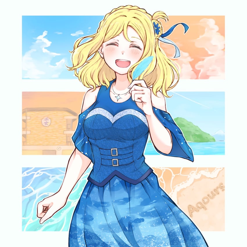 ohara mari (love live! and 1 more) drawn by utauta_ants