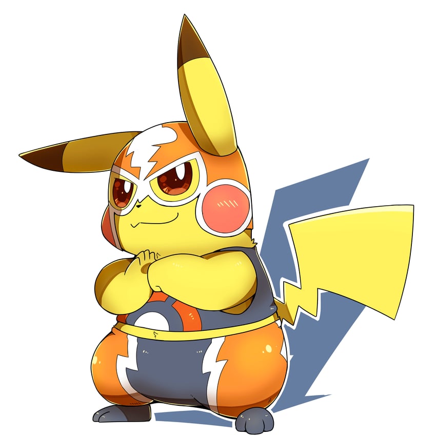 pikachu, cosplay pikachu, and pikachu libre (pokemon) drawn by tatu_wani