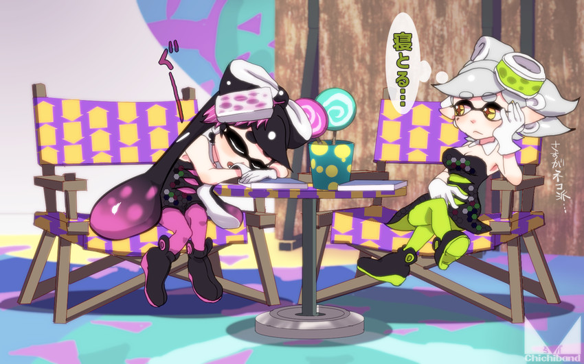 callie and marie (splatoon and 1 more) drawn by chichi_band