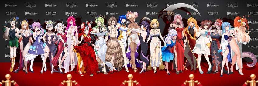 gawr gura, hoshimachi suisei, mori calliope, ninomae ina'nis, ouro kronii, and 15 more (hololive and 2 more) drawn by aestheticc-meme, chumi, cslucaris, gatlas, icesticker, inori_abyzou, kmeister, lainart, levilagann, lulu-chan92, miku_(mikururun), moddedjoker, owl_pie, sinobice, sytokun, and tehshraid