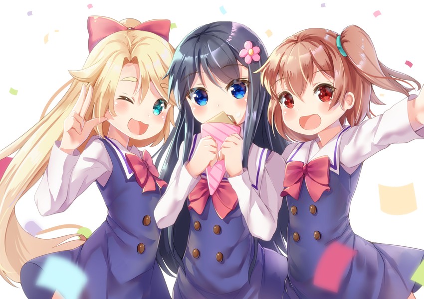 himesaka noa, shirosaki hana, and hoshino hinata (watashi ni tenshi ga maiorita!) drawn by holmemee