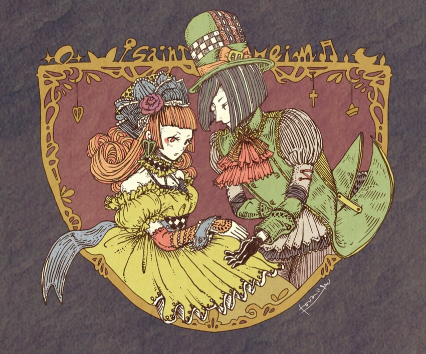 alena and clift (dragon quest and 1 more) drawn by naoqat