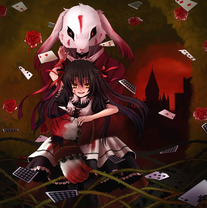 alice and white rabbit (alice's adventures in wonderland and 1 more) drawn by navi_(artist)