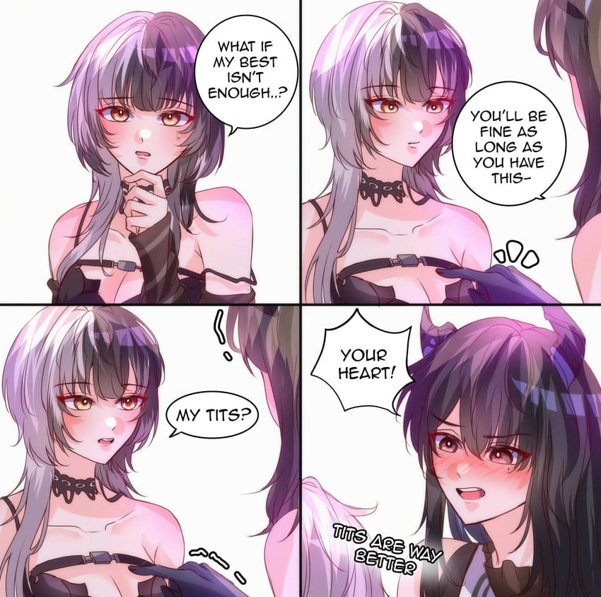 shiori novella and nerissa ravencroft (hololive and 1 more) drawn by rainingpeanutss