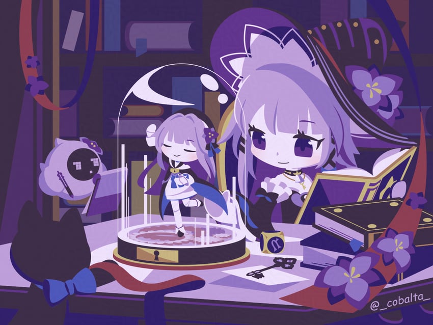 herta and the herta (honkai and 1 more) drawn by cobalta
