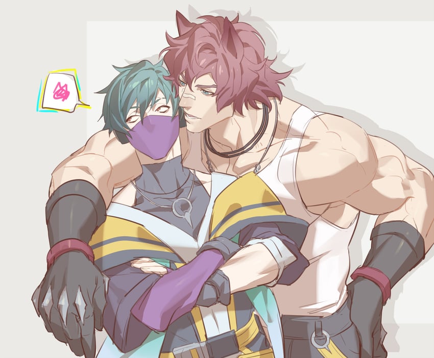 sett, aphelios, heartsteel sett, and heartsteel aphelios (league of legends) drawn by talgi