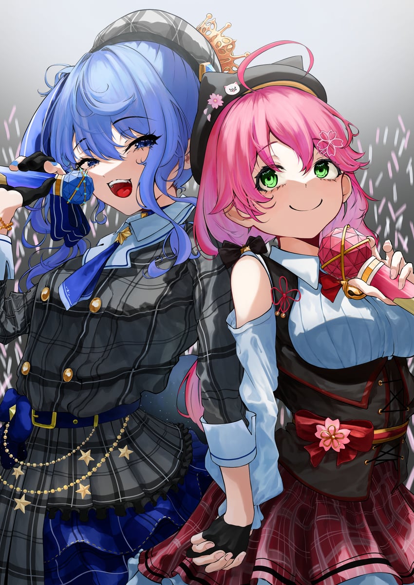 hoshimachi suisei and sakura miko (hololive) drawn by noname_(user_wkpu7848)