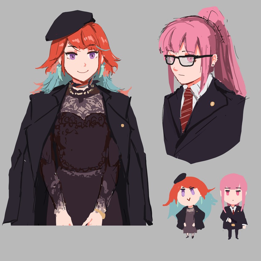 mori calliope and takanashi kiara (hololive and 1 more) drawn by vincent_wu