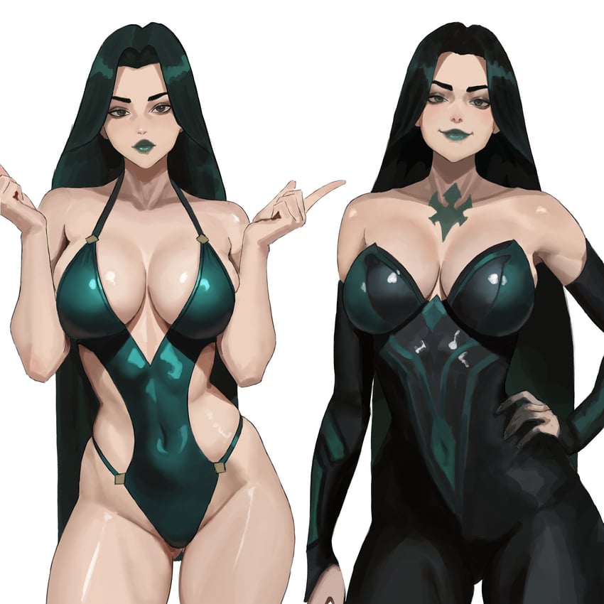 hela (marvel and 1 more) drawn by akinoshi_art