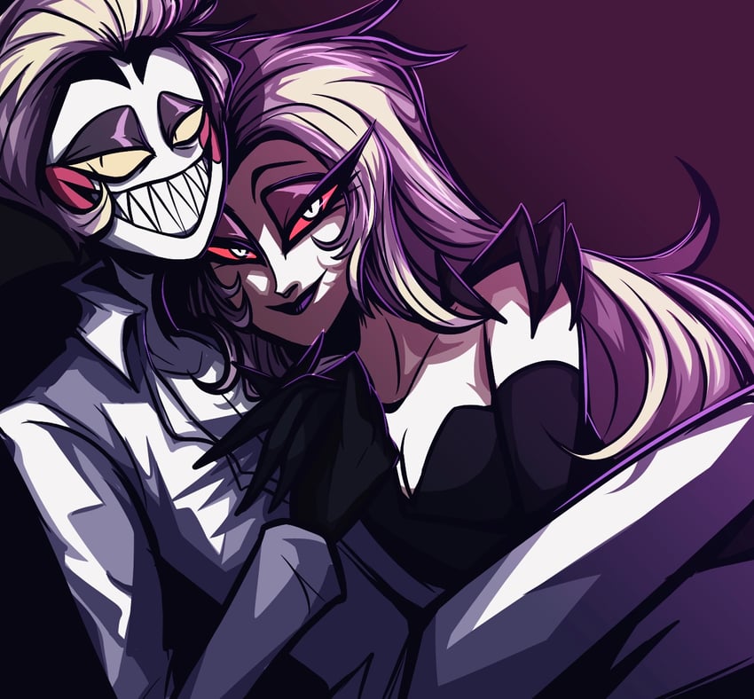 lucifer morningstar and lilith (hazbin hotel) drawn by hinsou_(midorinoakuma)