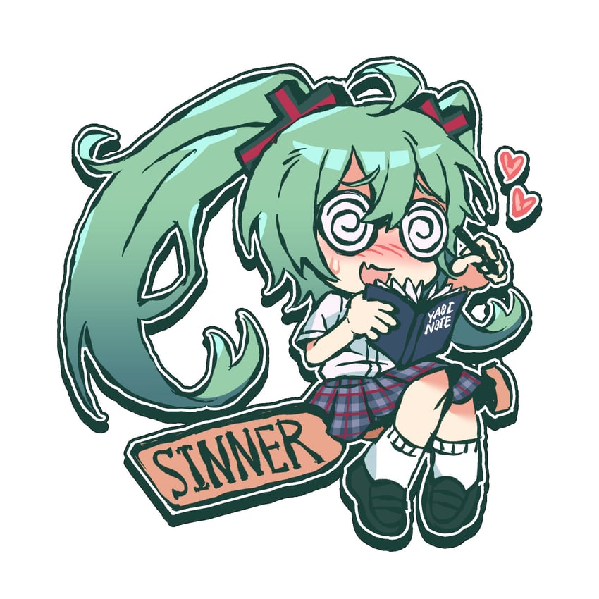 hatsune miku (vocaloid and 2 more) drawn by samoyed_void