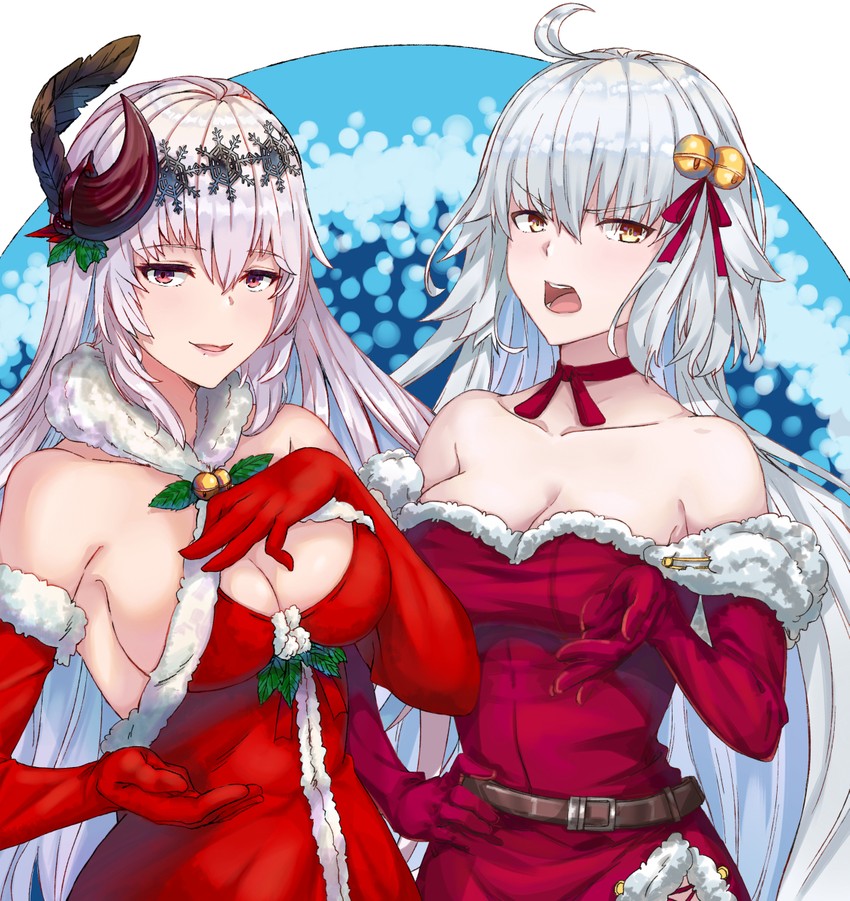 jeanne d'arc alter, jeanne d'arc, and dark jeanne (fate and 2 more) drawn by kinoko_(shikimylove)