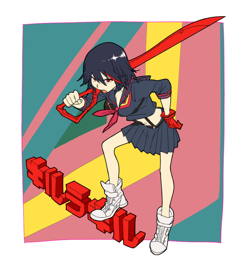 matoi ryuuko and senketsu (kill la kill) drawn by aharan