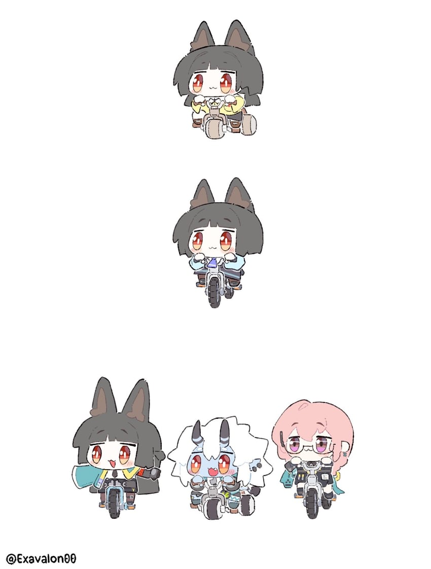 hoshimi miyabi, tsukishiro yanagi, and soukaku (zenless zone zero) drawn by sima_(exavalon00)