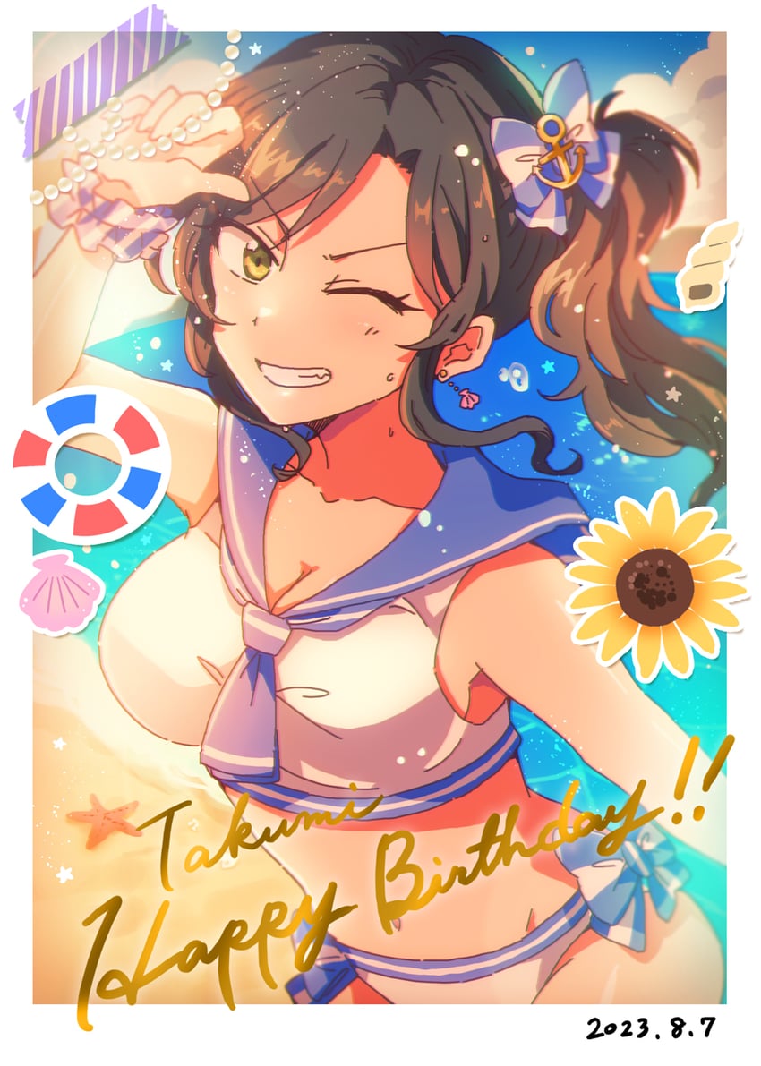 mukai takumi (idolmaster and 2 more) drawn by hitopm