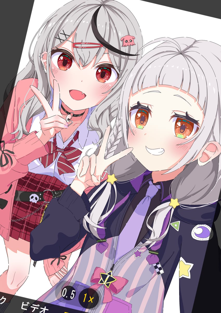 sakamata chloe and murasaki shion (hololive) drawn by eureka_illust