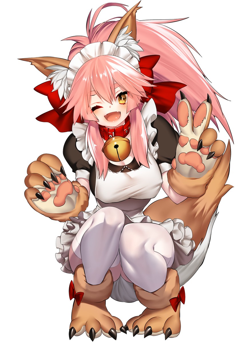 tamamo and tamamo cat (fate and 1 more) drawn by rahato