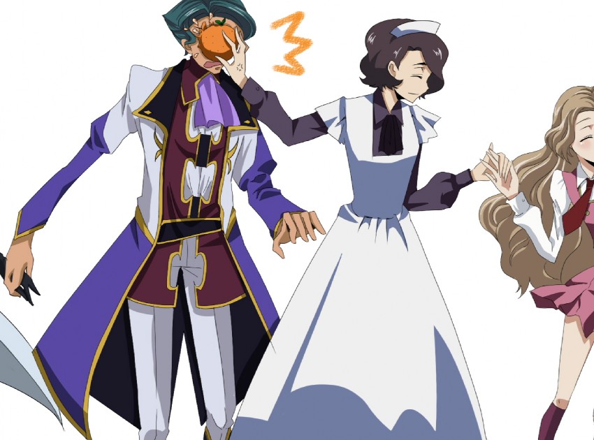 nunnally vi britannia, jeremiah gottwald, and shinozaki sayoko (code geass) drawn by furekuru_(freckle)