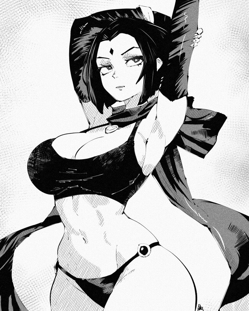 raven (dc comics and 1 more) drawn by miregeist