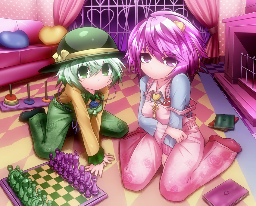 komeiji koishi and komeiji satori (touhou) drawn by shimizu_pem