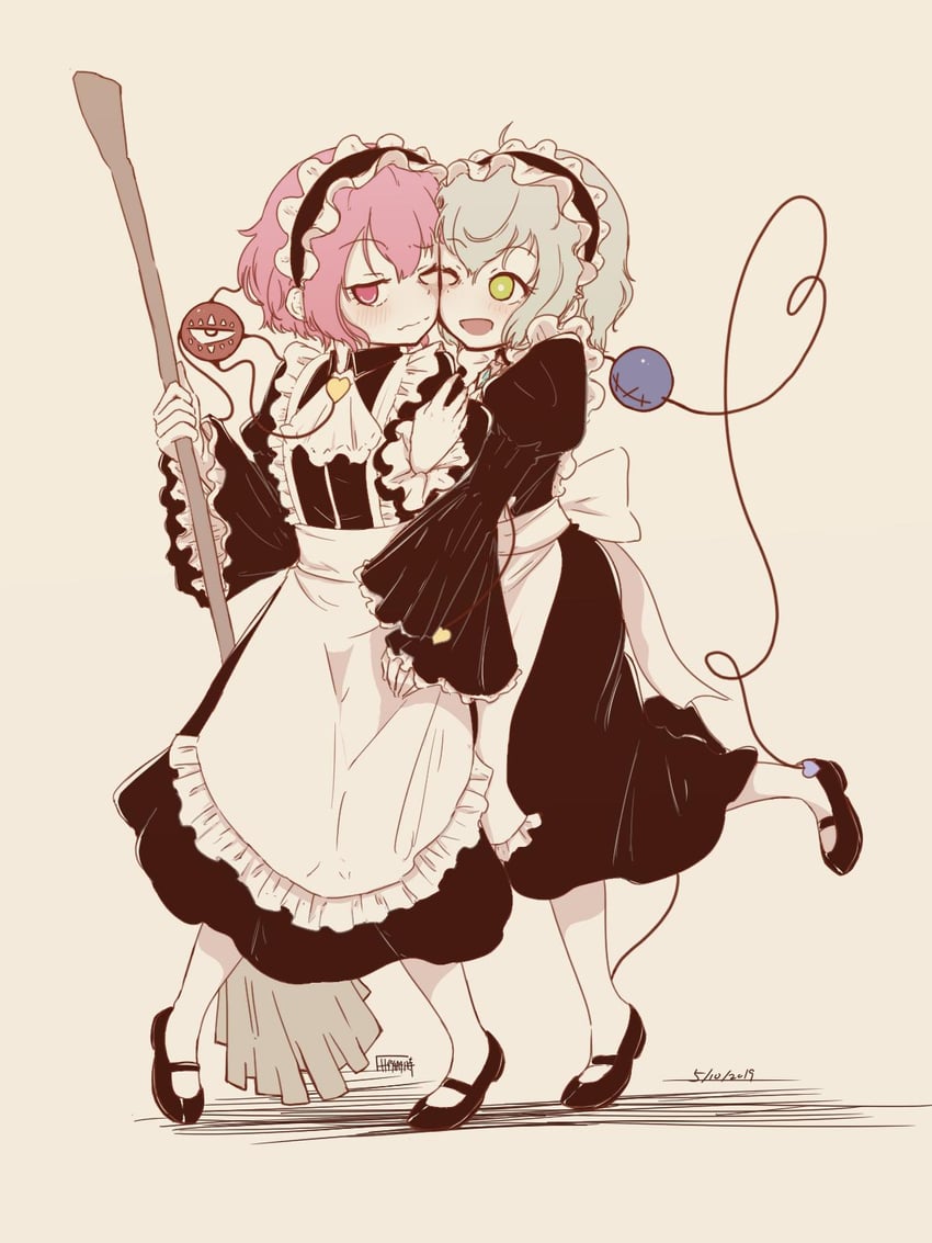 komeiji koishi and komeiji satori (touhou) drawn by senzaicha_kasukadoki