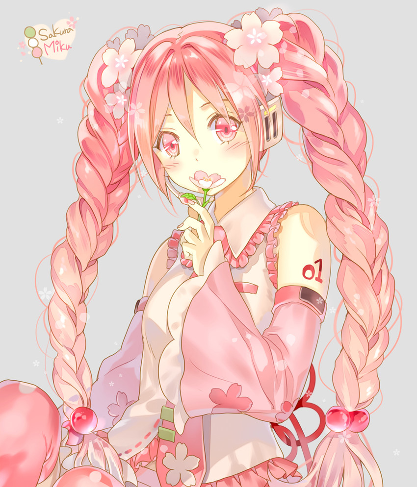 hatsune miku and sakura miku (vocaloid) drawn by hoshii_hisa