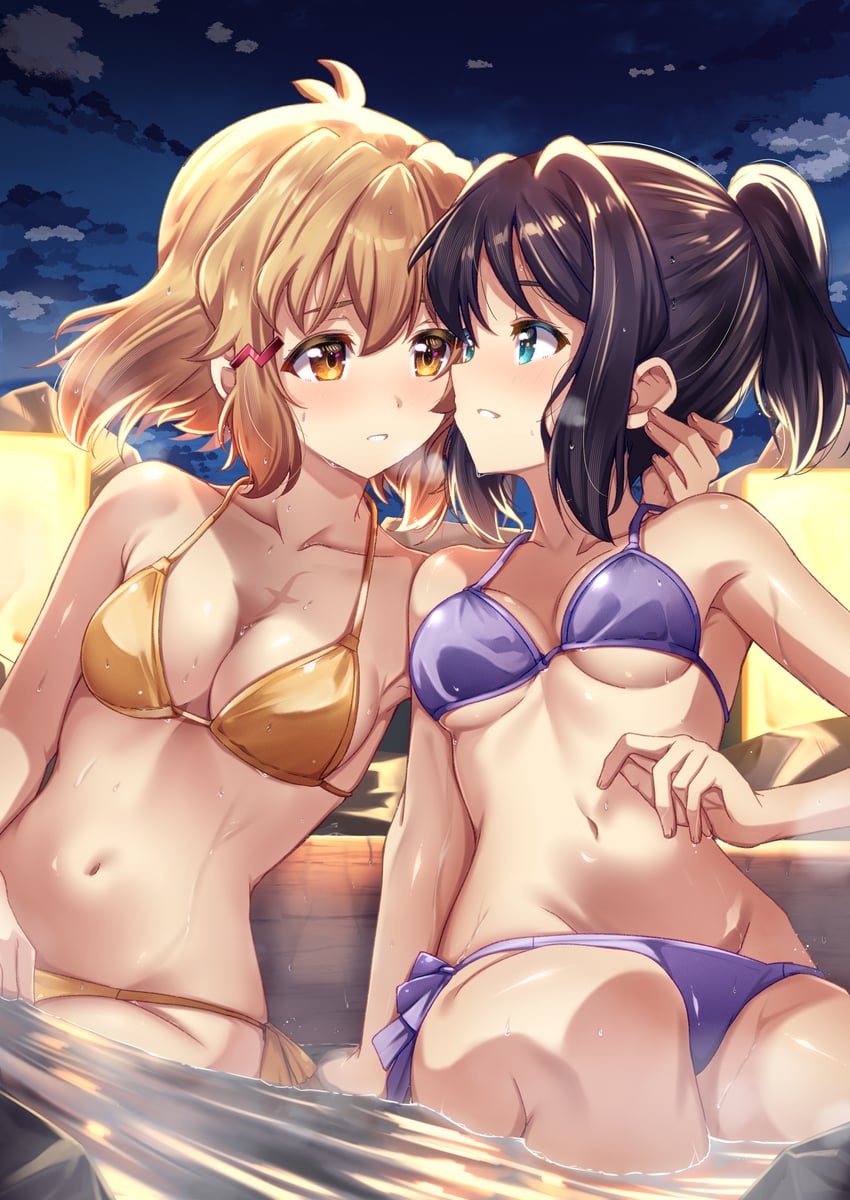 tachibana hibiki and kohinata miku (senki zesshou symphogear) drawn by mad_(hazukiken)