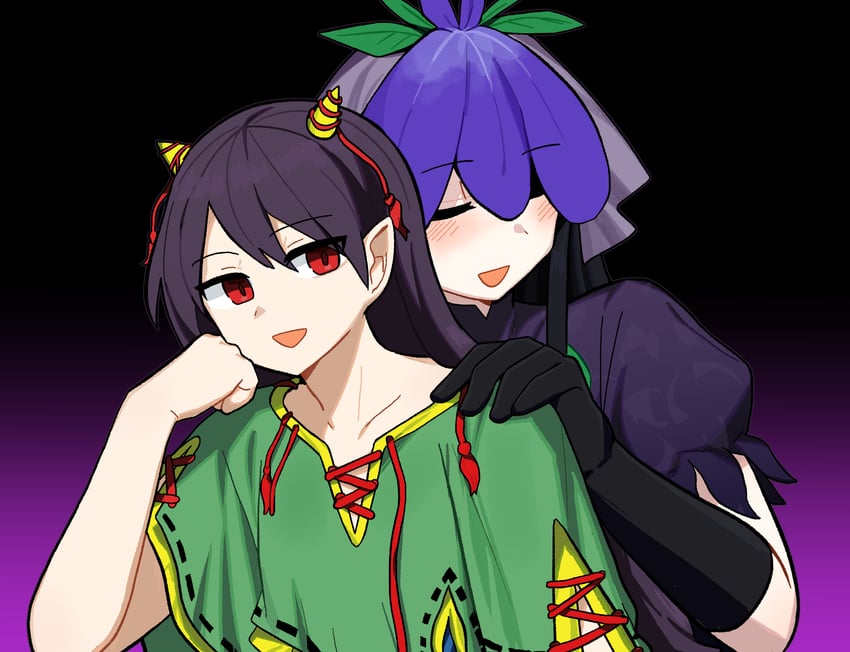 yomotsu hisami and nippaku zanmu (touhou) drawn by rog_33
