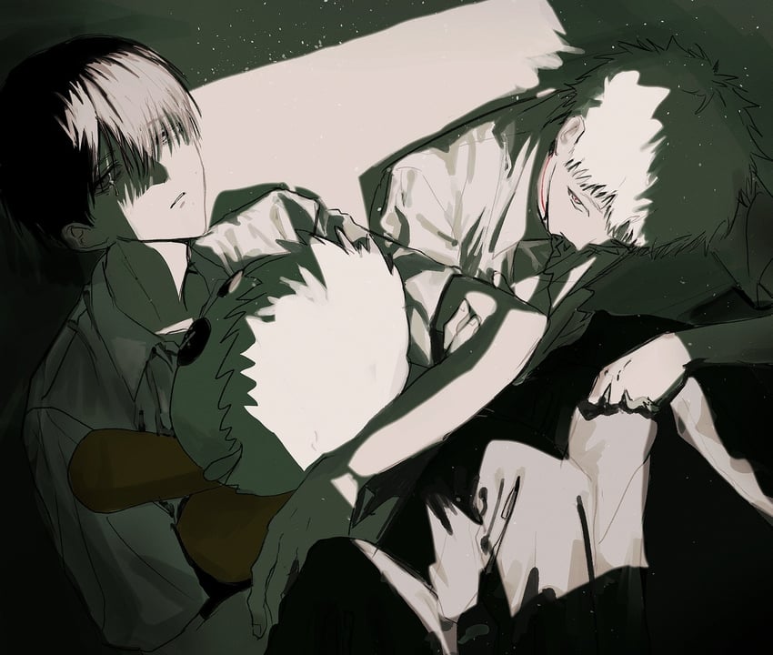 indou hikaru and tsujinaka yoshiki (hikaru ga shinda natsu) drawn by highugkomori2