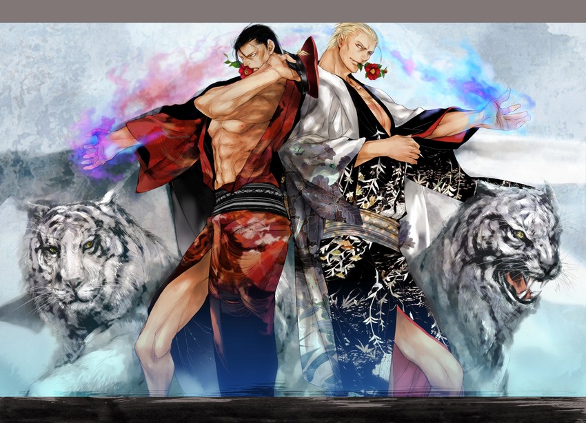 m. bison and geese howard (street fighter and 3 more) drawn by hideaki