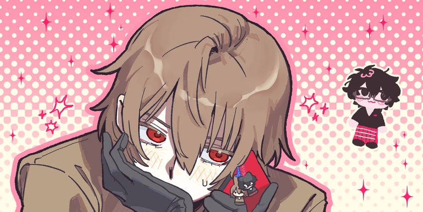 amamiya ren and akechi gorou (persona and 1 more) drawn by w5