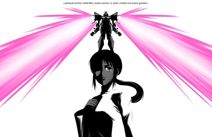 v2 gundam and shakti kareen (gundam and 1 more) drawn by kawoshiki