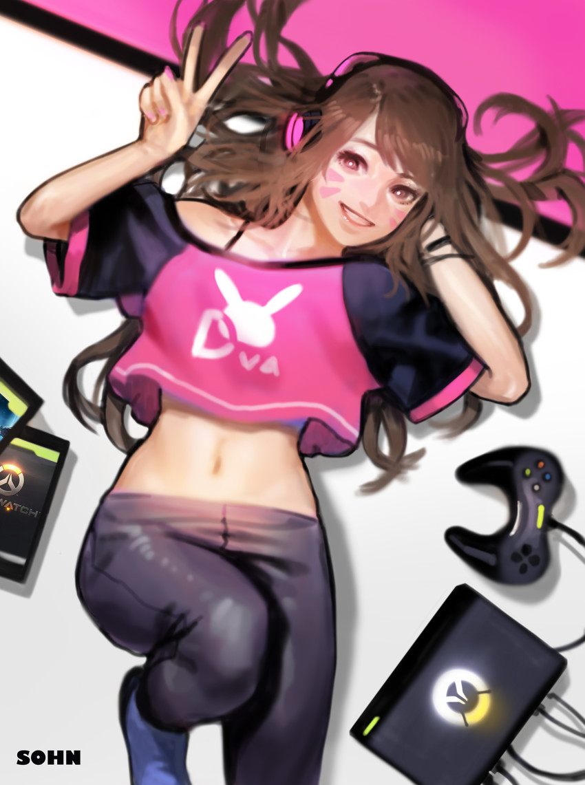 d.va (overwatch and 1 more) drawn by sohn_woohyoung