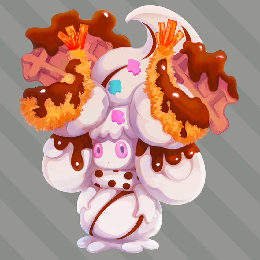 alcremie (pokemon and 2 more) drawn by hidari_denbu