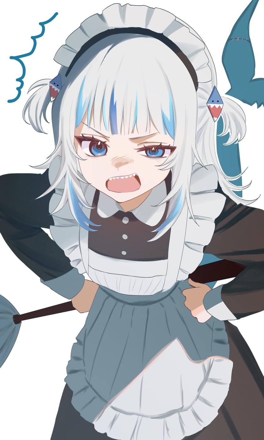 gawr gura (hololive and 1 more) drawn by yukimochi_(ykillust)