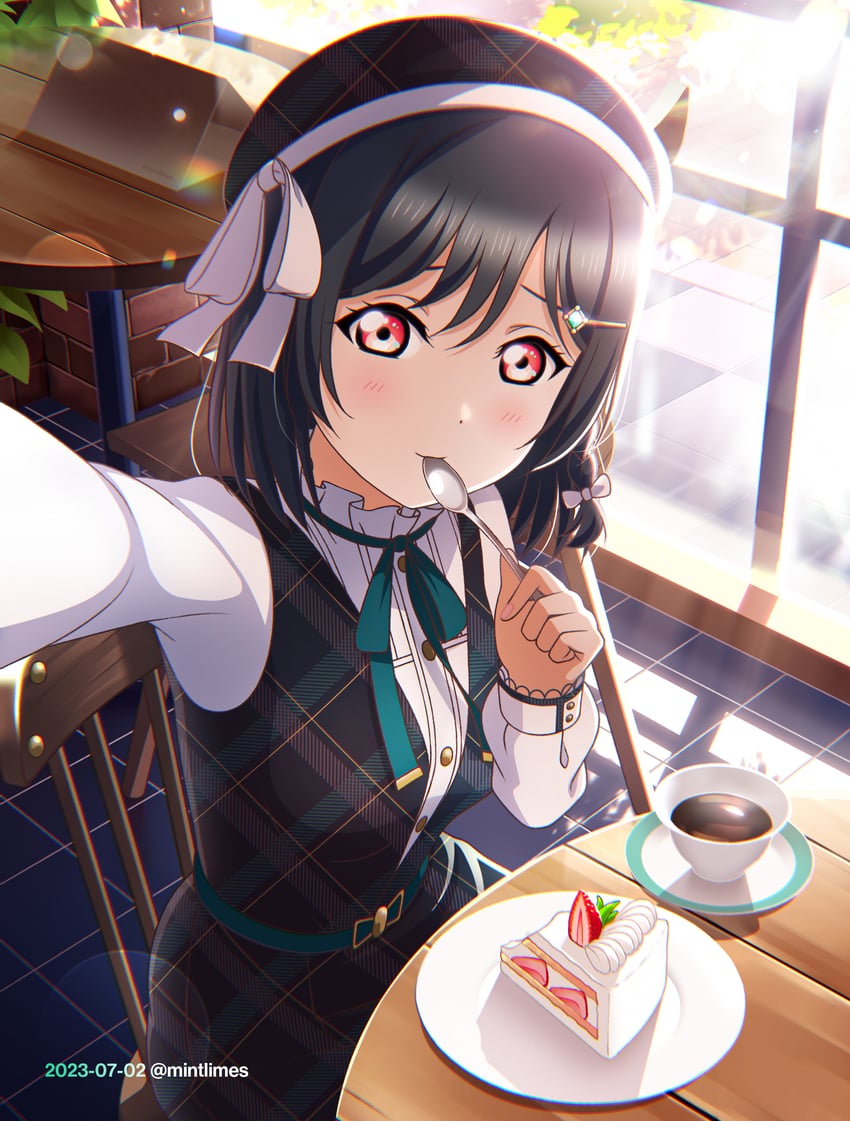 mifune shioriko (love live! and 1 more) drawn by mint_limes