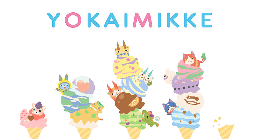 jibanyan, komasan, whisper, komajirou, usapyon, and 4 more (pokemon and 3 more) drawn by kanacho