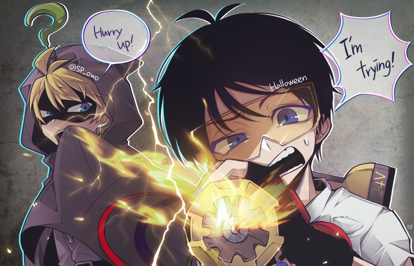 stan marsh, kenny mccormick, mysterion, and toolshed (south park and 1 more) drawn by halloween_(owo)