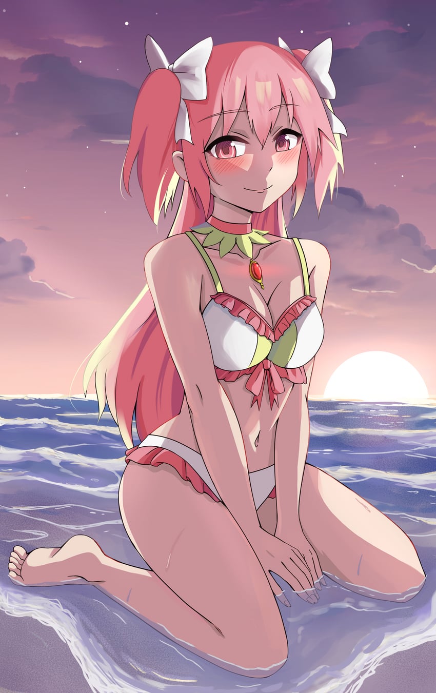 kaname madoka and ultimate madoka (mahou shoujo madoka magica) drawn by selverna