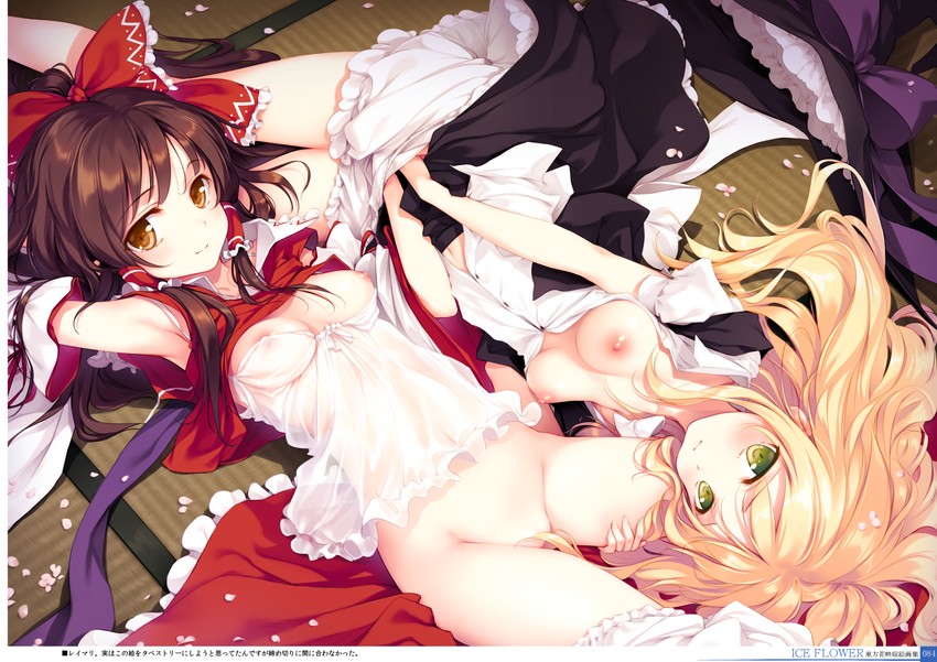 hakurei reimu and kirisame marisa (touhou) drawn by ke-ta