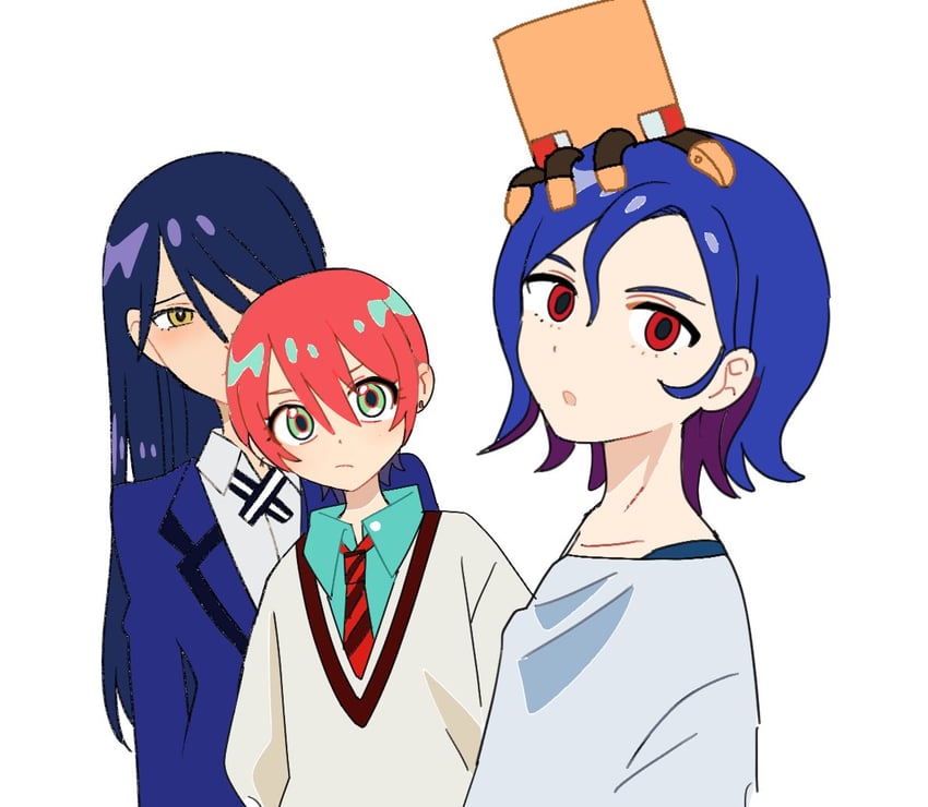 amate yuzuriha, shuji ito, nyaan, and conch (gundam and 1 more) drawn by turumiya_s