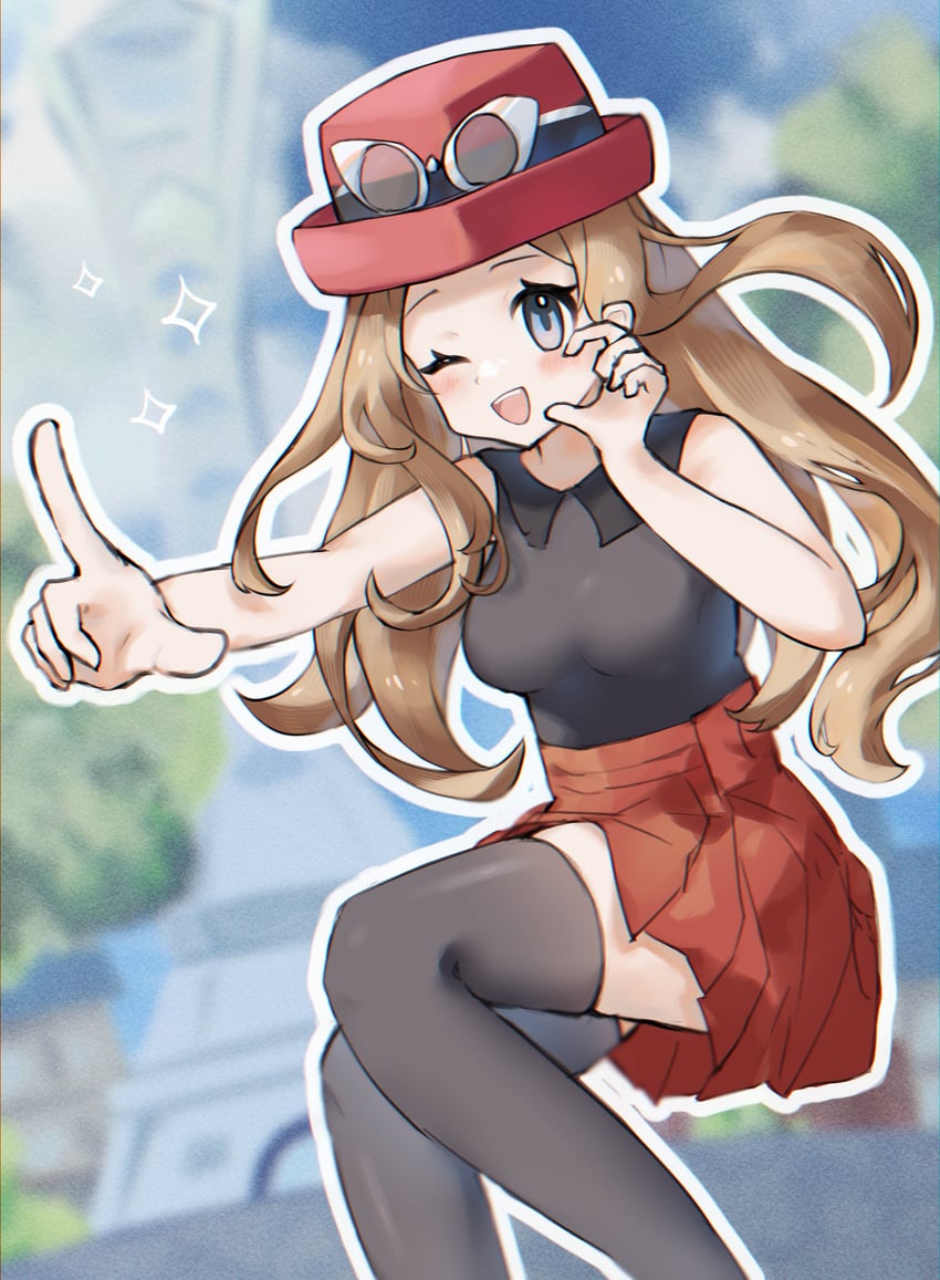 serena (pokemon and 1 more) drawn by asatte_3z