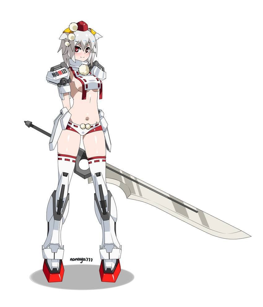 inubashiri momiji and strike gundam (touhou and 2 more) drawn by nanaya777