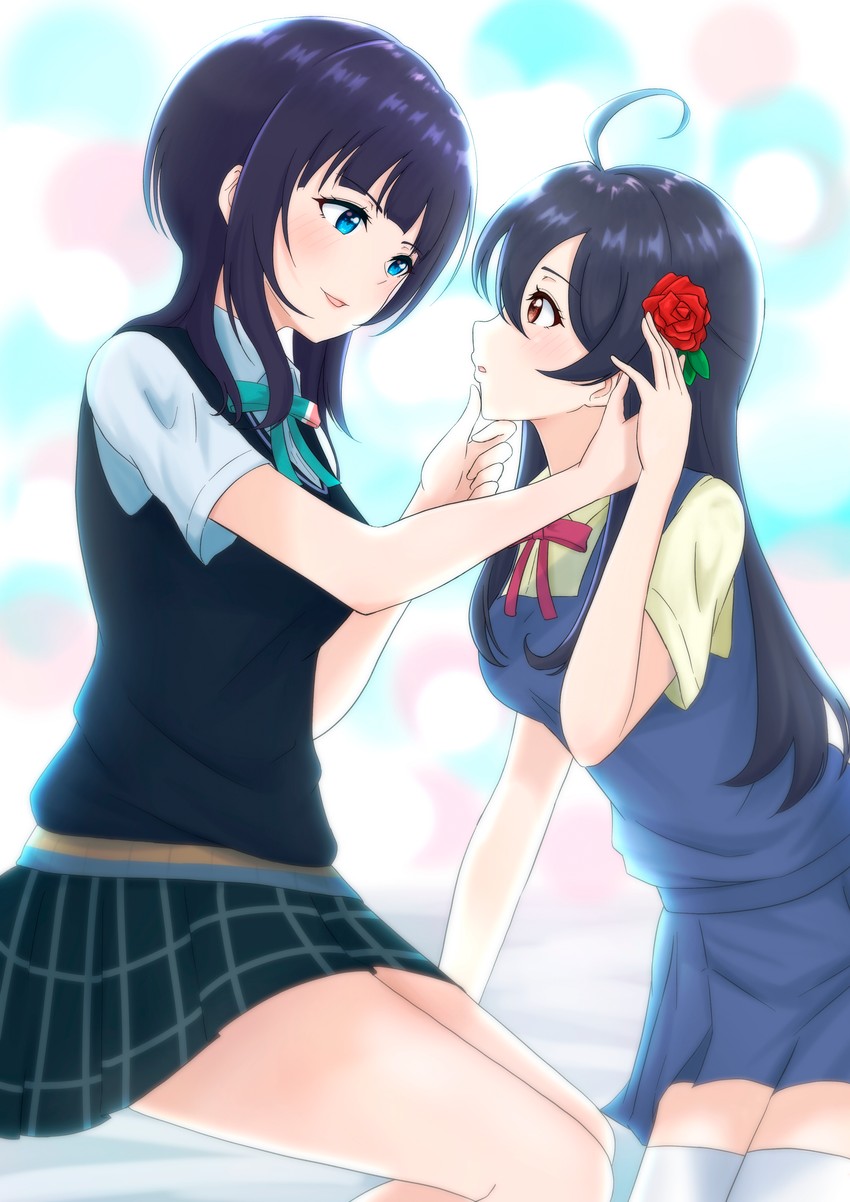 asaka karin and ayanokoji himeno (love live! and 1 more) drawn by 4rtie28