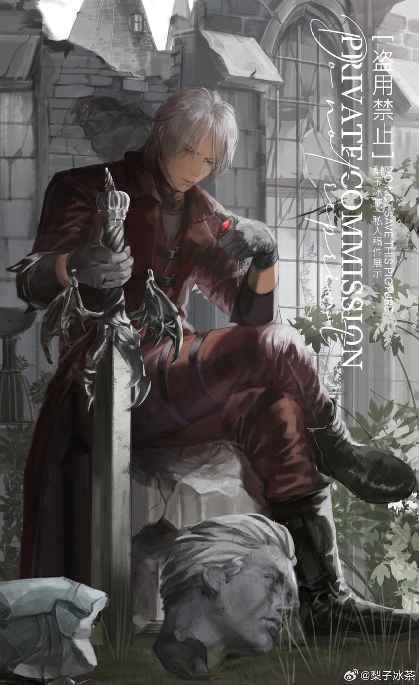 dante and nelo angelo (devil may cry and 1 more) drawn by li_zi_bing_cha
